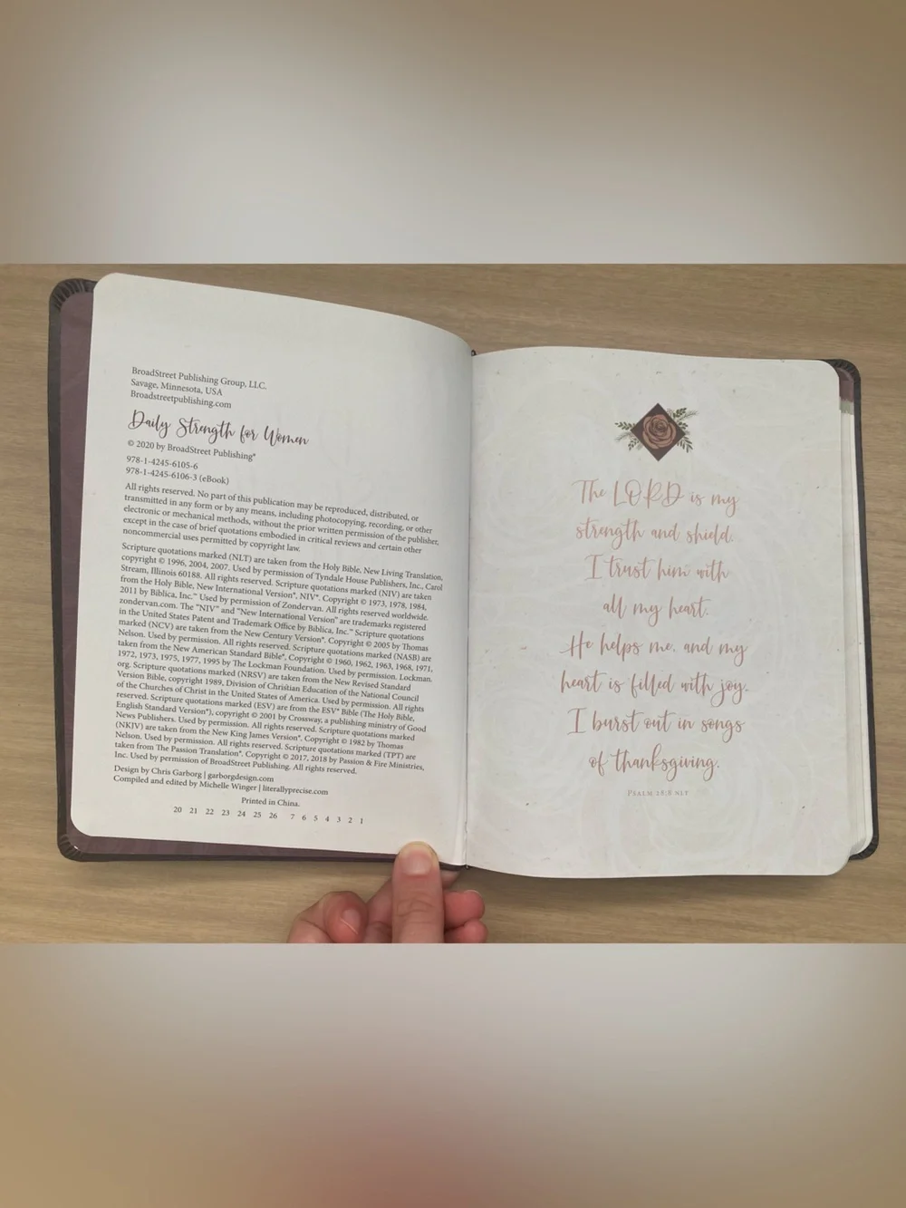 Daily Strength for Women Christian Devotional - Brown Floral Cover